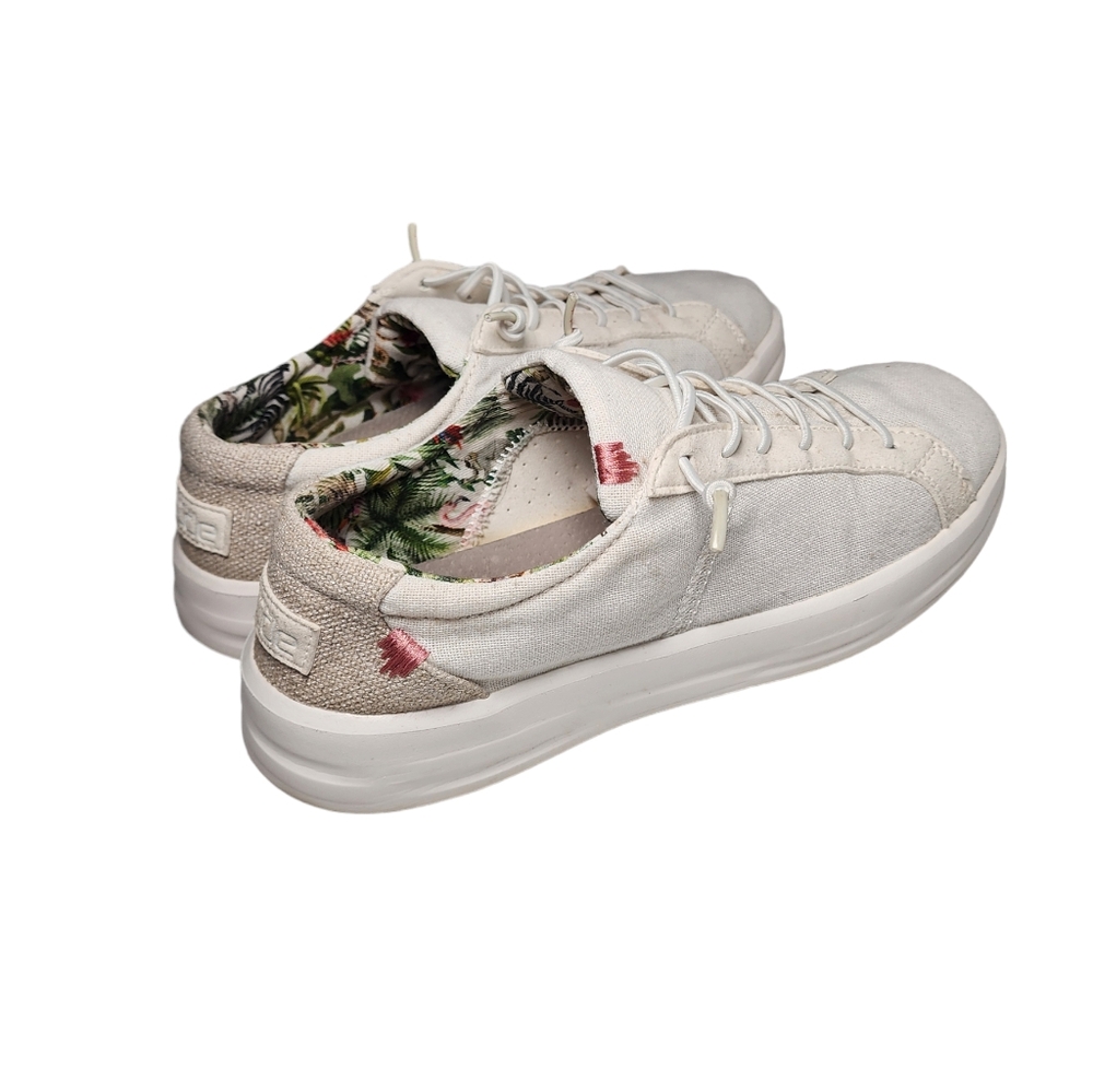 Hey Dude Karina white Natural Coconut  Womens size 8 shoes sneakers